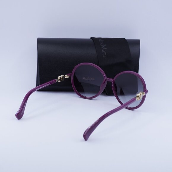 MaxMara EMME15 MM0065 75B Round Sunglasses - Fuxia/Smoke Gradient - Picture 11 of 11